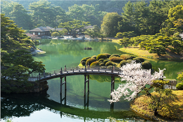 1-day Tour: Island Vistas from Seto Ohashi Bridge, Ritsurin Garden & Jeans Street
